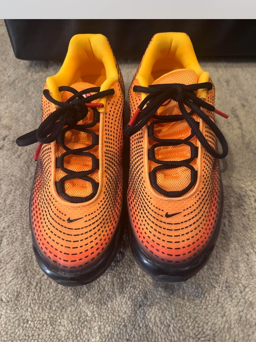 Nike Orange and Black Gradient Athletic Shoes